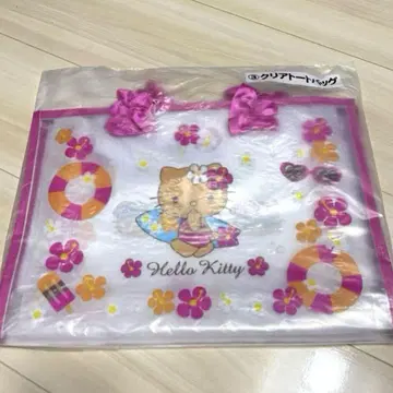 미사용 새상품 일광화상 키티 복권 토트백 비닐백 산리오 키티