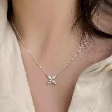 스와로브스키 크리스탈 빅토리아 목걸이 실버 s925 cz 다이아
