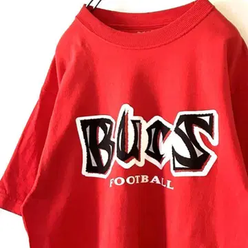 리복 BUCS 풋볼 티셔츠 레드 빨간색 구제 의류