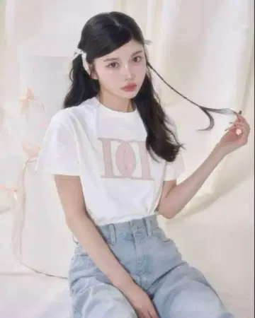 Darich 퀼팅 아플리케 티셔츠