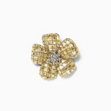FOXEY BOUTIQUE BROOCH "FLEUR" 샴페인
