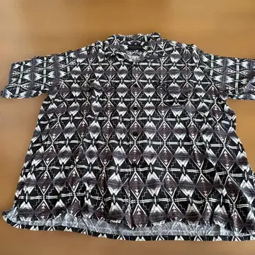 Pendleton 기하학 패턴 반팔 셔츠 L