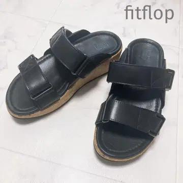 새상품급 핏플랍 핏플랍 코르크 벨트 블랙 23