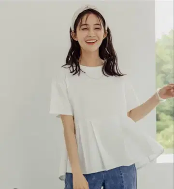 글로벌 워크 쾌적한 페플럼 풀오버 반팔 2장 세트