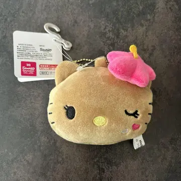 [택 포함 새상품] 헬로키티 봉제인형 키링 햇볕에 탄 키티