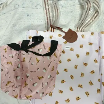 폴 앤 조 고양이 패턴 토트백 2세트 배송비 포함 익명 배송