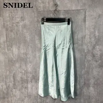 SNIDEL Sus 아세테이트 새틴 미디 스커트 0