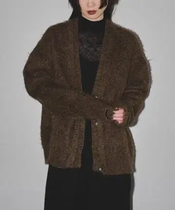 TODAYFUL Brashed Vneck Cardigan 브라운