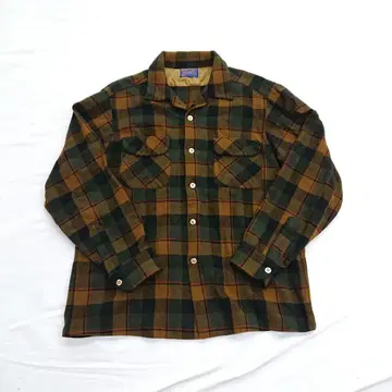 PENDLETON 오픈 카라 체크 긴팔 셔츠