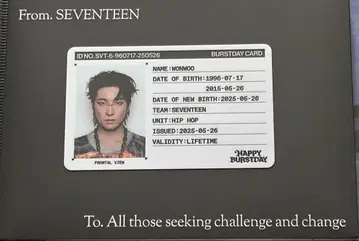 SVT NEW BURSTDAY Ver. ID wonwoo