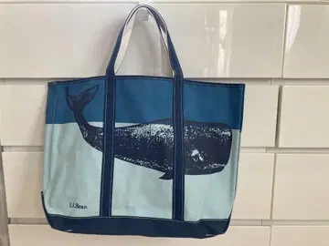 미사용 레어 L.L.Bean 토트백 고래 패턴 lot 택 라지