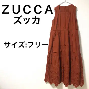 [새상품급] ZUCCA 롱 원피스 테라코타 M(프리) 사이즈