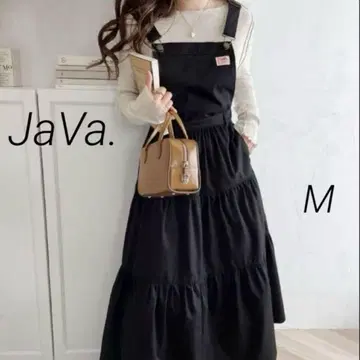 JaVa. 티어드 살로펫 스커트 2WAY 블랙 M