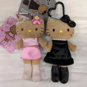 시마무라 산리오 일광화상 키티 갸루 마스코트 참 2개 세트