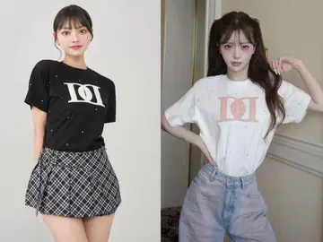 Darich 다리치 퀼팅 아플리케 비쥬 T셔츠