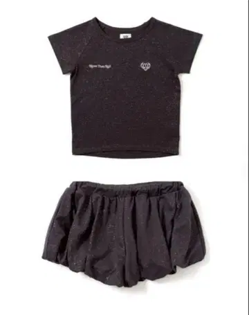 HTH glitter tee & balloon shorts 블랙