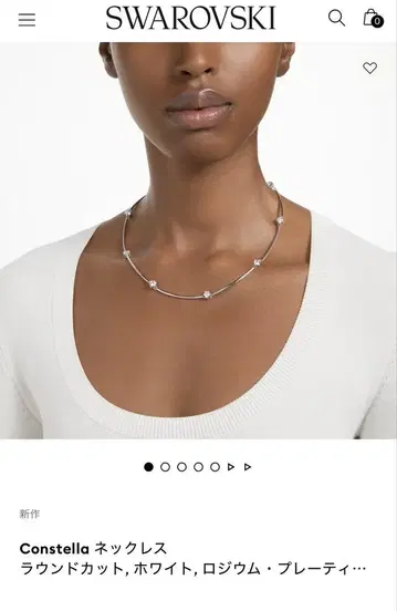 swarovski CONSTELLA:NECKLACE WHITE/RHS