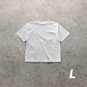 컴팩트 티셔츠 무지 크롭 길이 짧은 티셔츠 Y2K 아메카지 화이트 L