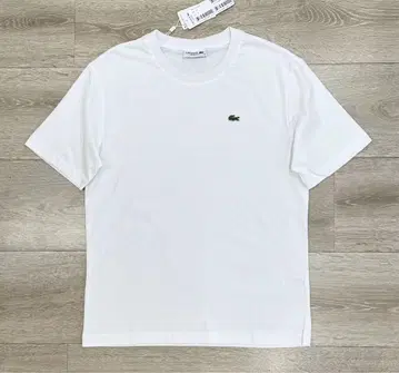 LACOSTE 남녀 공용 화이트 티셔츠 새상품 사이즈 38