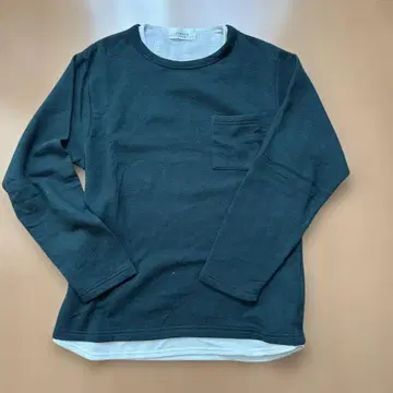 JUNRED 다크 그린 크루넥 L 사이즈