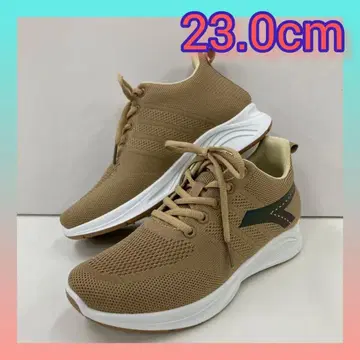 23.0cm 새상품 여성용 스니커즈 굴곡 러닝화 oak