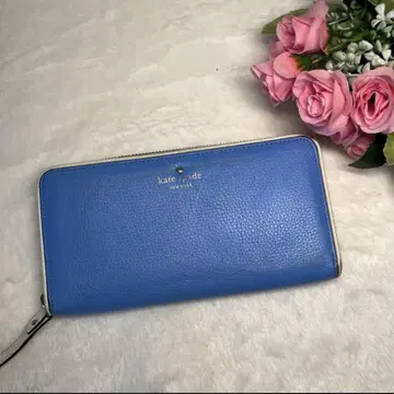 kate spade 블루 스트라이프 화이트 라인 장지갑
