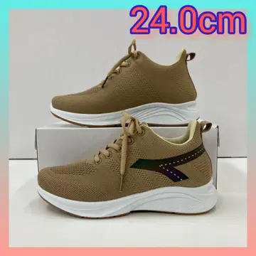 24.0cm 새상품 여성용 스니커즈 굴곡 러닝화 oak