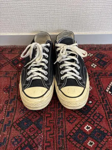 CONVERSE ALL STAR 블랙 로우 컷 스니커즈