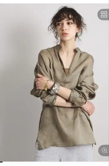 BRILL 시어 라미 오버셔츠 카키