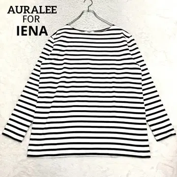 AURALEE x IENA 보트넥 보더 티셔츠 바스크 롱