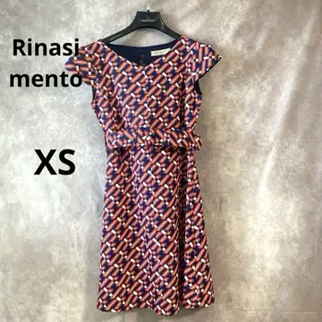 Rinasimento 리나시멘토 기하학 패턴 반팔 원피스 XS 새상품급