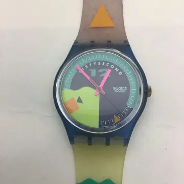스와치 Swatch 유니크한 디자인 쿼츠 Sixty Second 시계