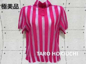 컨디션 최상 TARO HORIUCHI 시스루 스트라이프 상의