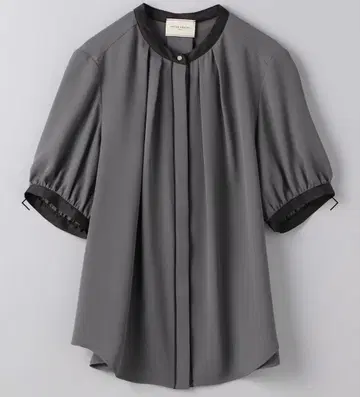 새상품 UNITED ARROWS 바이컬러 파이핑 숏 슬리브 블라우스