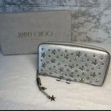 JIMMY CHOO 실버 스타 스터드 장지갑 필리파