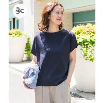 어반 리서치 도어스 드라이 코튼 보트넥 풀오버 네이비