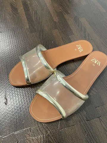 ZARA 샌들 클리어 샌들 플랫 샌들 36