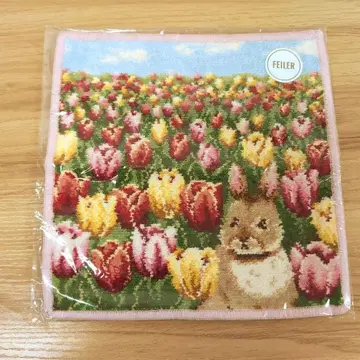 FEILER 손수건 코스메키친 튤립 래빗 핑크