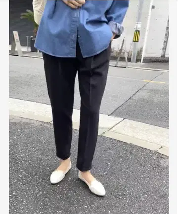스트레치 테이퍼드 이지 팬츠