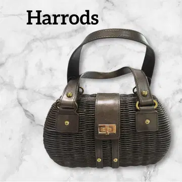 해롯츠 Harrods 바스켓백 핸드백 브라운