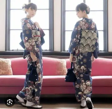 KIMONOMACHI 워셔블 꽃무늬 기모노 하나모노
