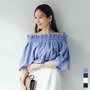 ur's 프릴 오프숄더 볼륨 블라우스
