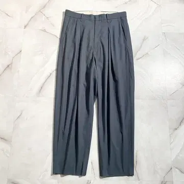 A17151 URU 강선 코튼 임파티드 플리츠 와이드 팬츠 2