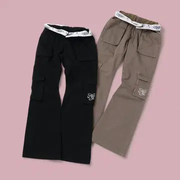 Nopegirl 카고 팬츠 블랙 카고 팬츠