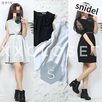 op19 snidel 원피스 2종 세트 묶음 판매 레이스 비쥬 S