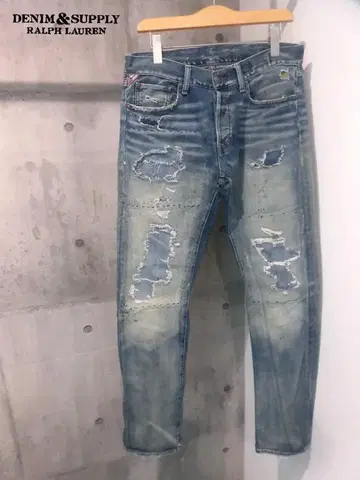 데님 & 서플라이 랄프 로렌 프로스펙트 데미지 리페어 데님 팬츠