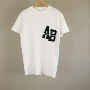 ANINE BING AB 로고 자수 티셔츠 화이트