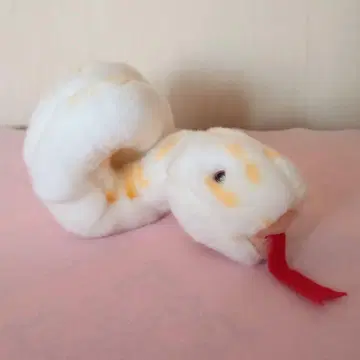 하얀 뱀 뱀 봉제 인형