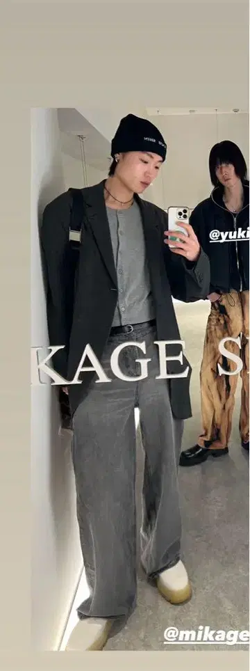 takato harashima 착용 사이드 고어 부츠 bershka