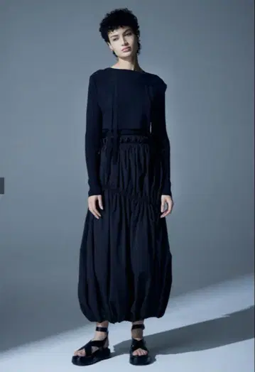 AZULbymoussy PLUS 허리 디테일 벌룬 개더 스커트